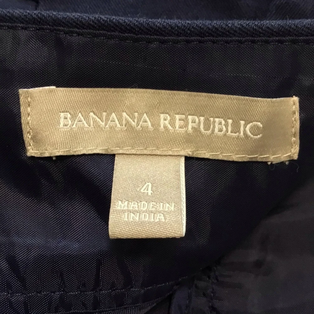 Banana Republic Blue Twill Straight Skirt 4